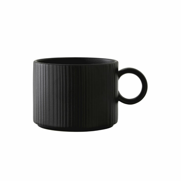 Folio Concorde Tasse 22,8 cl Noir schwarz matt, stapelbar