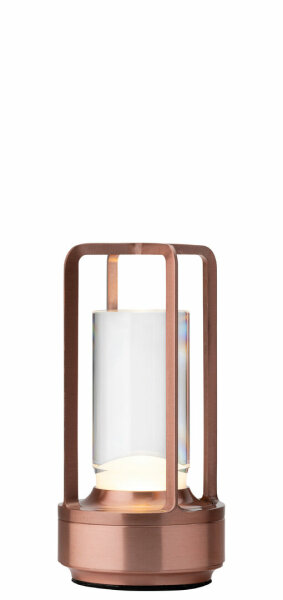 Cuba LED Cordless Lamp 17.5cm -Brushed Copper