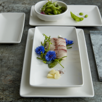 Steelite Platte Rechteckig 37 x 16,5 cm Taste Weiß