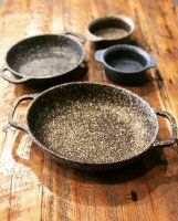 Casserole oval mit Griffen BRONZED GRANIT, 32,4x22,9x5,4 cm 165,6 cl