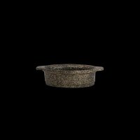 Minitopf oval mit Griffen BRONZED GRANIT, 17,8x12x4,5 cm,...