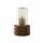 Candola Tischleuchte NOUR Rattan hell mit Glas klar
