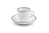 Gousto Espressotasse 65 ml mit 11,5 cm Untertasse Art Cream