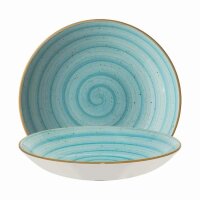 Aura Aqua Bloom deep plate 23cm