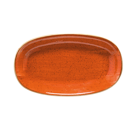 Aura Terracotta Gourmet Platte oval 24x14cm