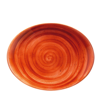 Aura Terracotta Moove Oval plate 31x24cm