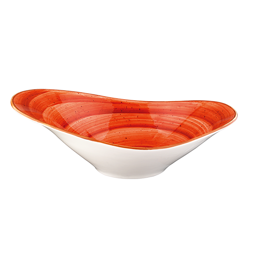 Aura Terracotta Stream Bowl 27x19cm; 75cl