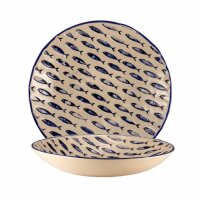 Teller tief Ø26 cm mit Relief-Dekor Thalassios...
