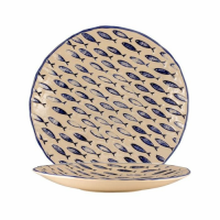 Teller flach Ø34 cm mit Relief-Dekor Thalassios...