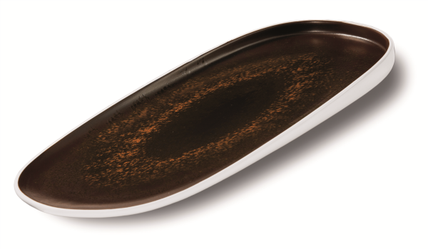 Platte oval 39x15 cm Estia Rostfarbig