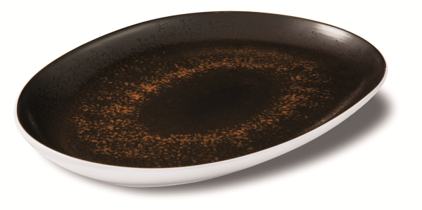Platte oval 33x22 cm Estia Rostfarbig