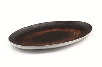Platte oval 50,5x33,5 cm Estia Rostfarbig