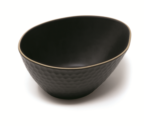Schale 20,5x16 cm Kypseli Schwarz Matt
