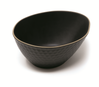 Schale 20,5x16 cm Kypseli Schwarz Matt