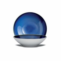 Teller tief Ø21 cm Abyssos Matt Weiß Blau
