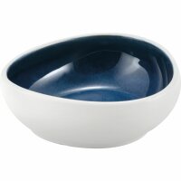 Schale eckig 11x10,5 cm Abyssos Matt Weiß Blau