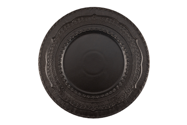 Teller fach Ø33 cm Skalistos Schwarz