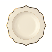 Teller tief Ø22 cm Ionica Elfenbein Goldrand