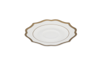 Kaffeeuntertasse Ø13 cm Ionica Elfenbein Goldrand