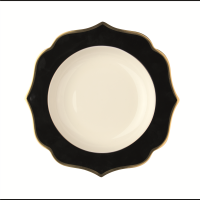 Teller tief Ø22 cm Ionica Schwarz Goldrand