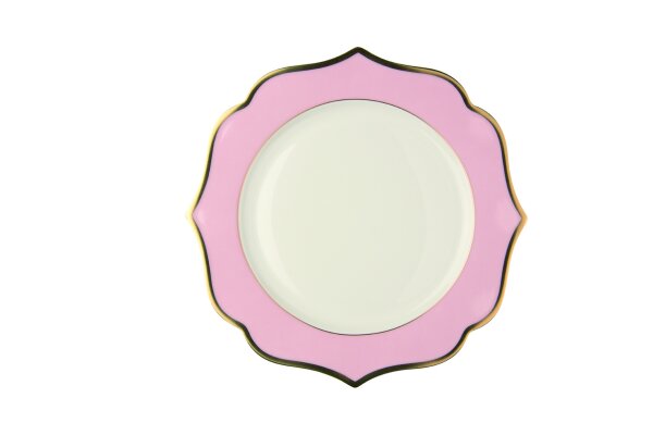 Teller flach Ø28 cm Ionica Rosa Goldrand