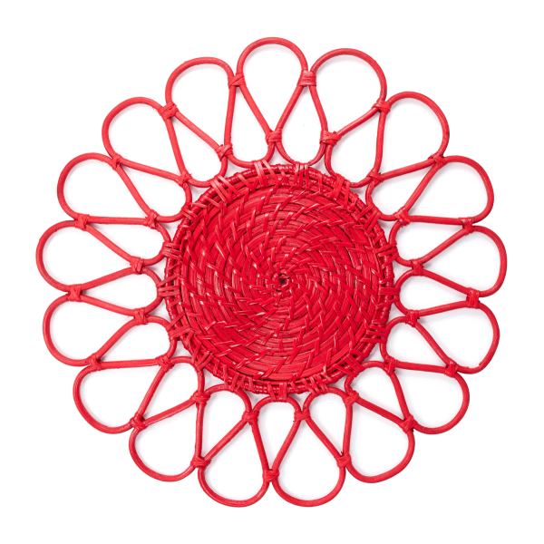 Platzteller Ø40 cm Tersicore Blume Rot