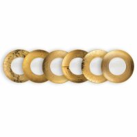 Teller flach Ø29 cm 6 tlg sortiert Deras Gold