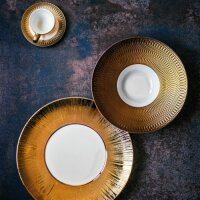 Teller flach Ø29 cm 6 tlg sortiert Deras Gold