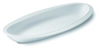 Platte oval tief 30,5x13 cm Parthenon Weiß Matt