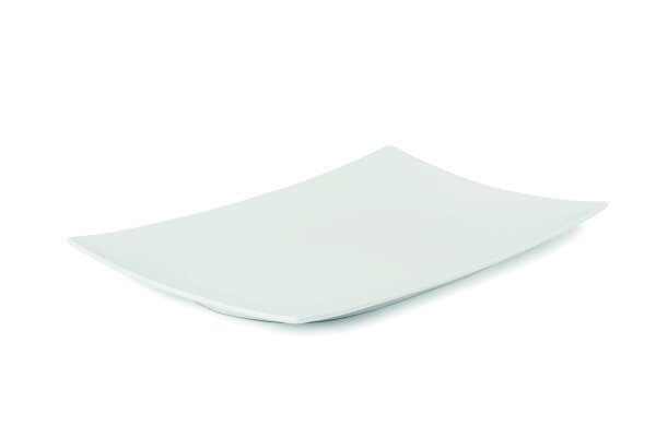 Platte rechteckig 25,5x15,5 cm Cassiopea Weiß
