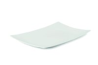 Platte rechteckig 25,5x15,5 cm Cassiopea Weiß