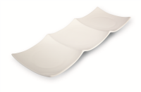 Servierteller 3 Fächer 29x9,5 cm Cassiopea Weiß