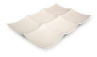 Servierteller 6 Fächer 29x19 cm Cassiopea Weiß