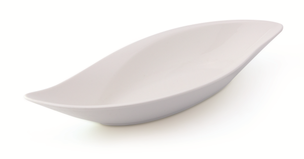 Schale blattförmig 31x13 cm Febe Weiß
