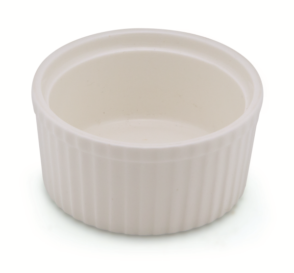 Plissee-Souffléform Ø9 cm Efeso Weiß