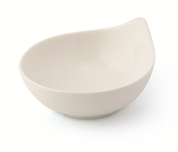 Schale tropfenförmig 10x9 cm Dyonisio Weiß