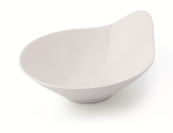 Schale tropfenförmig 16,5x14,5 cm Dyonisio Weiß