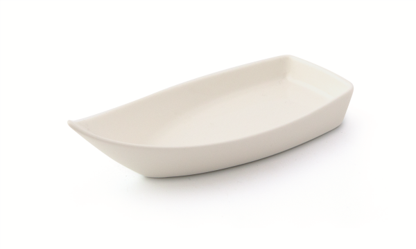 Schale in Bootsform 15x6,5 cm Dyonisio Weiß