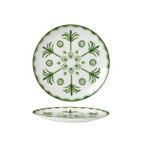 William Edwards Sultans Garden Green Coupe Plate 21cm (8 1/4")