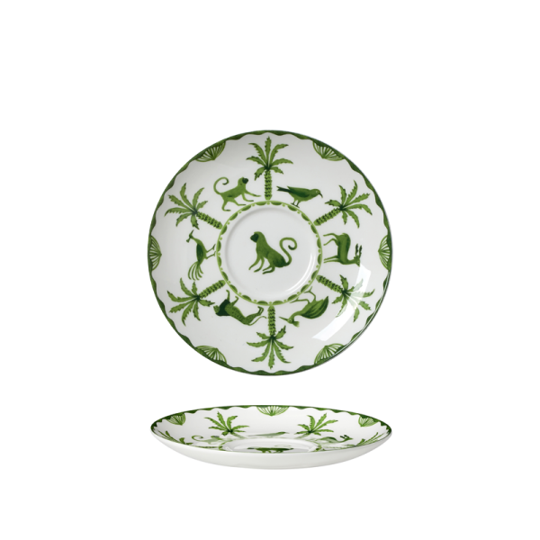 William Edwards Sultans Garden Green Coupe Tea For One Saucer 14.5cm (5 3/4") Fits AND0411A