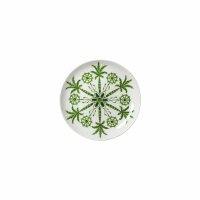 William Edwards Sultans Garden Green Coupe Butter Dish...