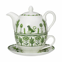 William Edwards Sultans Garden Green Coupe Tea For One Set