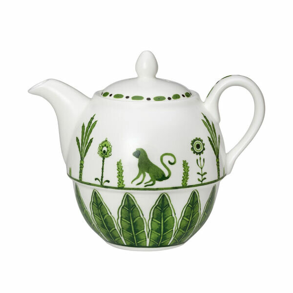 William Edwards Sultans Garden Green Coupe Tea For One Teapot 12.4cm 46cl (5" 16oz)