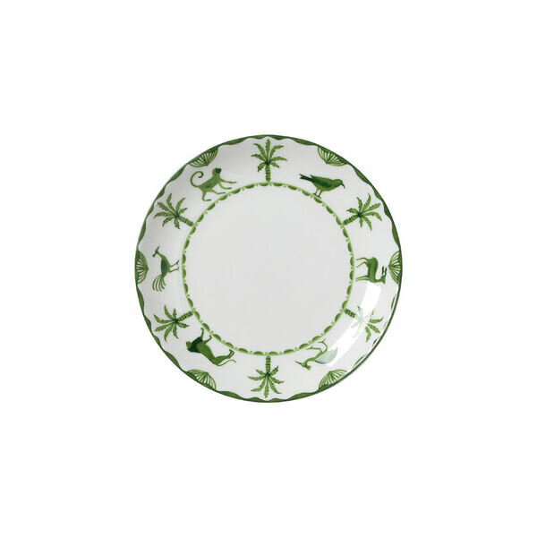 William Edwards Sultans Garden Green Coupe Plate 16.5cm (6 1/2")