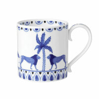 William Edwards Sultans Garden Blue Coupe Mug 9cm 35cl (3...