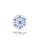 William Edwards Sultans Garden Blue Coupe Butter Dish 11cm (4 1/3")