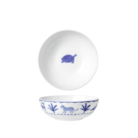 William Edwards Sultans Garden Blue Coupe Bowl 14.5cm...