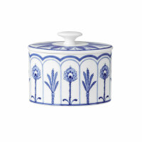 William Edwards Sultans Garden Blue Coupe Oval Sugar 9cm...