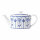 William Edwards Sultans Garden Blue Coupe 2 Cup Oval Teapot 10cm 55cl (4" 19 1/3oz)