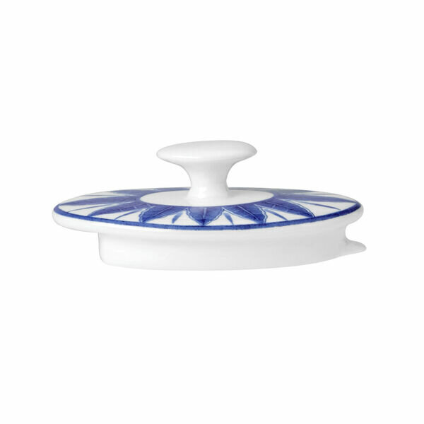 William Edwards Sultans Garden Blue Coupe 2 Cup Oval Teapot Lid Fits AND0337